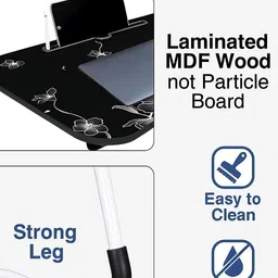 mayko & bayko Multipurpose Foldable with Cup Holder, Study , Bed Wood Portable Laptop Table image 5