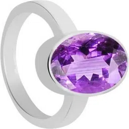 Sterling Silver Amethyst Sterling Silver Plated Ring-image-0