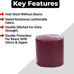 shira 24 Medium Pouffe Bean Bag Cover(Without Beans) image 3