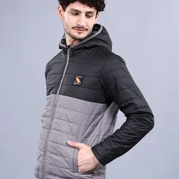 the indian garage co. Men Colorblock Puffer Jacket image 3