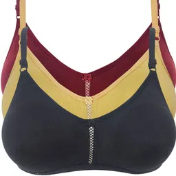 x-well Pack of 3 Women Full Coverage Non Padded Bra-picture-28