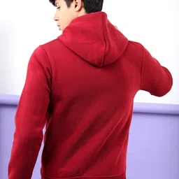 highlander Men Full Sleeve Solid Hooded Sweatshirt image 2