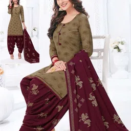 verco Unstitched Crepe Salwar Suit Material Printed-picture-13