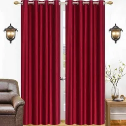 mclimb 274.38 cm (9 ft) Polyester Semi Transparent Long Door Curtain (Pack Of 2)-picture-14
