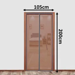 safemyles Polyester Adults Washable Auto-Closing Magnetic Door Mosquito Net image 1