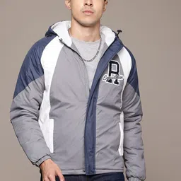 roadster Men Colorblock Padded Jacket image 1