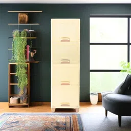 flashkitch Foldable Plastic Cupboard for Storage | Plastic Racks for Clothes | PP Collapsible Wardrobe image 2