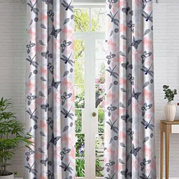 210 cm (7 ft) Door Polyester Semi Transparent Curtain (Pack Of 2)-image-37