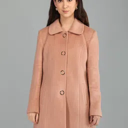 honnete 100 % Polyester Solid Coat For Women image 4