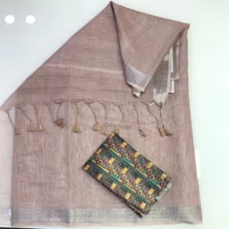 fevinaa Printed Daily Wear Linen Saree-picture-11