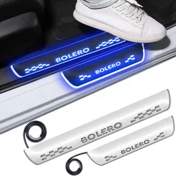 fabtec Mirror Finish Door Foot Step LED Sill Plate for Bolero (Set of 4, Blue) Car Fancy Lights-picture-15