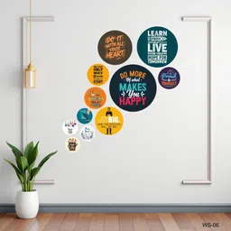 zig to zag Wall Hanging Decoration wooden circle print pack of 11 Pack of 11 image 4