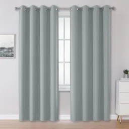152 cm (5 ft) Silk Blackout Window Curtain (Pack Of 2)-image-18