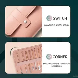 stadash 16 in 1 Manicure Kit, Stainless Steel Nail Clippers Set for Men & Women (Peach) image 2