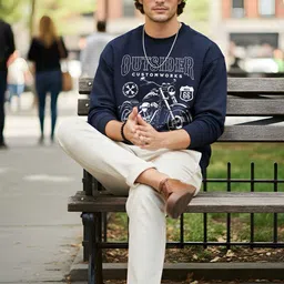 moda rapido Men Full Sleeve Printed Sweatshirt image 2