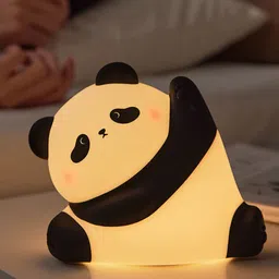 USB Rechargeable-LED Light Mini Panda Table Lamp for Kids & Baby Bedside Sleep Night Lamp-image-76