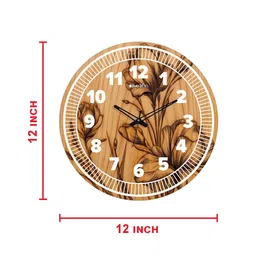 olive tree Flower 12 Inches Classic Wooden Clock image 3