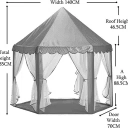 jayaansh traders Extremely Light Weight Castle Play Tent House For Kids ( Random colour )-T image 4