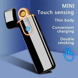 Orisys Finger Touch Sensing Ultra Slim USB Rechargeable Cigarette Lighter image 3