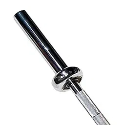 gymingworld GYMINGWORLD® 4 Feet Solid EZ (Zigzag) Curl Olympic Rod (Bearing both side) 30 mm Bar & Sleeves for 50 mm Olympic plates with 2 Spring Locks image 5