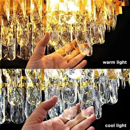 baslash 600mm Full gold Round Chandelier For Living Room Bed Room Chandelier Ceiling Lamp image 5