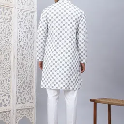 jompers Men Viscose Rayon Kurta Pyjama Set image 3