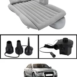 ccmm Universal Silver Car Bed With 2Pillows/Air Pump/knozzel For Travel/Camping-222 Universal Polyster Silver Car Bed For Travelling/Home/Camping-222 Car Inflatable Bed image 1