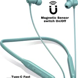gree matt Neckband with Fast Charge,50 Hrs Battery Life,Bluetooth Earphones with mic N10 Bluetooth Headset image 4