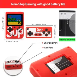 CravingKart 400 in 1 Sup Game Box Handheld Console with Remote & USB, Video Games for Kids 8 GB with Mario/Super Mario/DR Mario/Contra/Turtles and other 400 Games image 4