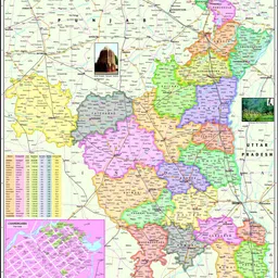 vidya chitr prakashan Haryana Map : Political Photographic Paper-picture-14