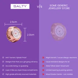salty fashion Mother's Day Special Gift Box for Women | Watch Finger Ring | 6 Months Warranty Copper Ring image 3
