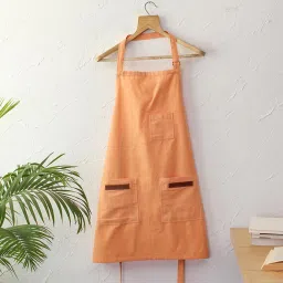house this Barbecue Orange Cotton Apron image 1