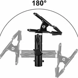 VTS Photo Studio Heavy Duty Metal Clamp Holder with 5/8" Light Standr (2Pcs. Combo) Reflector image 5