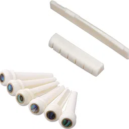 sg musical White Plastic Guitar Bridge image 1