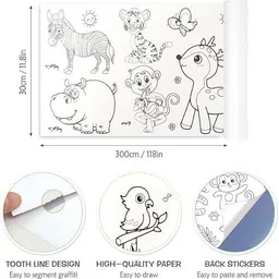 seahaven Drawing Paper Roll Scroll Coloring Paper Roll DIY Painting Filling Paper forKids image 3
