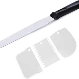 kosh 3 different design cake scrappers, 1 Palette Knife Kitchen Tool Set-picture-28