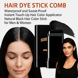 rudreshwar Hair Dye Stick Comb, Waterproof & Sweat-Proof, Touch-Up Hair Dye Applicator , Black image 1