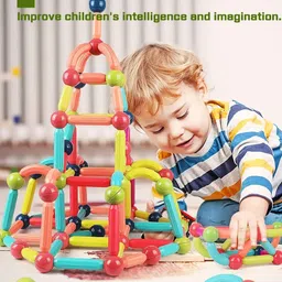 funverse Educational Magnetic Building Sticks Blocks Learning Sticks and Balls 36 pcs image 5