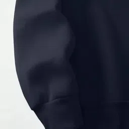 christy world Men Solid High Neck Dark Blue Sweater image 4