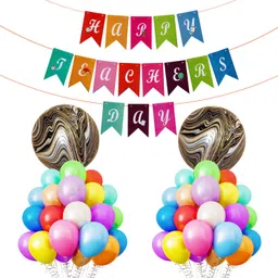 Solid Happy Teachers Day Balloons Decorations Combo Set for Teachers Day Decor Balloon Bouquet-image-28
