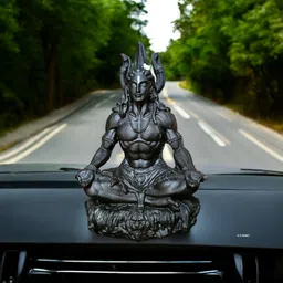 d k mart Small Shiva Idol For Car Dashboard or Pooja Place Shiva Statue Decorative Showpiece-9 cm-picture-20