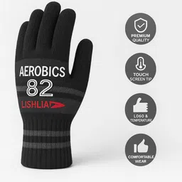 luvre1 Self Design Winter Men Gloves image 3