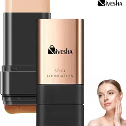 vivesha 2 in 1 Luxury Anti-Wrinkle Foundation Stick, Long-Lasting With Brush 1 Pcs Foundation image 1