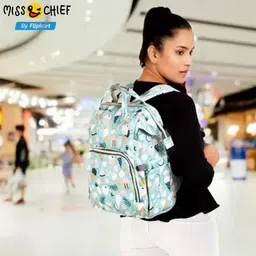 miss & chief Large Capacity Mother Bag Diaper Backpack with Insulated Bottle Storage Diaper bag image 5