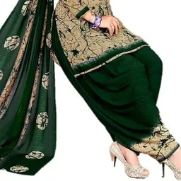 thira Unstitched Crepe Salwar Suit Material Printed image 4