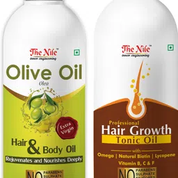 100 % Pure Olive Oil To Support Hair Regrowth and Body, Rejuvenates and Nourishes Deeply 100 ML + 100 % Pure and Natural Hair Growth Tonic For Hair Regrowth, Anti Hair Fall 150 ML (Combo Offer of 2 Bottle) (250 ML) Hair Oil-image-8