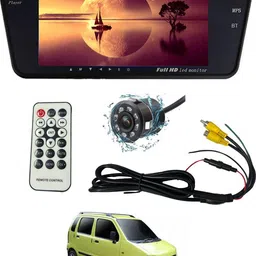 maties 7Inch Rearview Monitor Mirror Screen With Touchbutton&Rearview Parking Camera250 Black LCD-picture-15