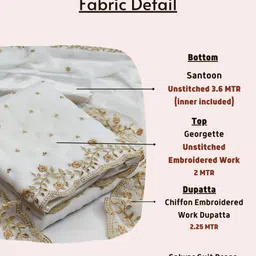 ethnic junction Unstitched Georgette Salwar Suit Material Embroidered image 2