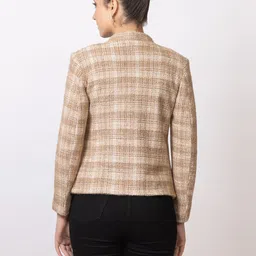 gfo Women Self Design Single Breasted Casual Blazer image 2