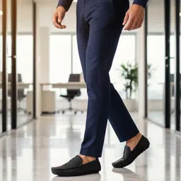 double five Loafers for Men- Classic Penny Loafers, Black Leather, Casual Driving Moccasins Loafers For Men image 3